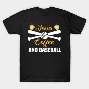 Jesus Coffe and Baseball T-Shirt